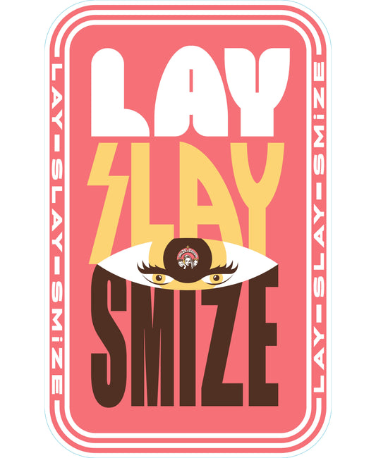 Lay Slay Smize Microfibre L Double Sided Printed Towel - Pink